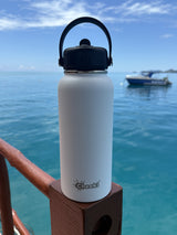 1 Litre Insulated Adventure Bottle - White