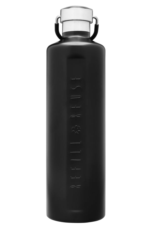 1 Litre Insulated Classic Bottle - Matte Black