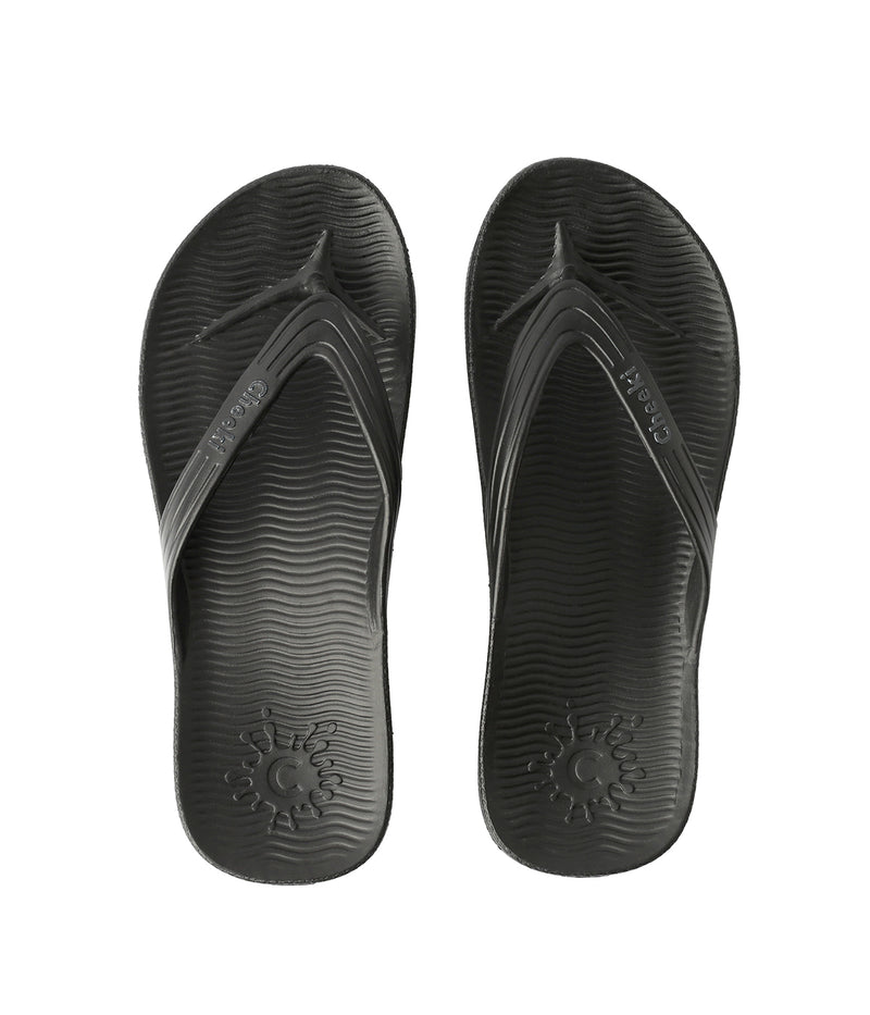 Arch Support Thongs - Black