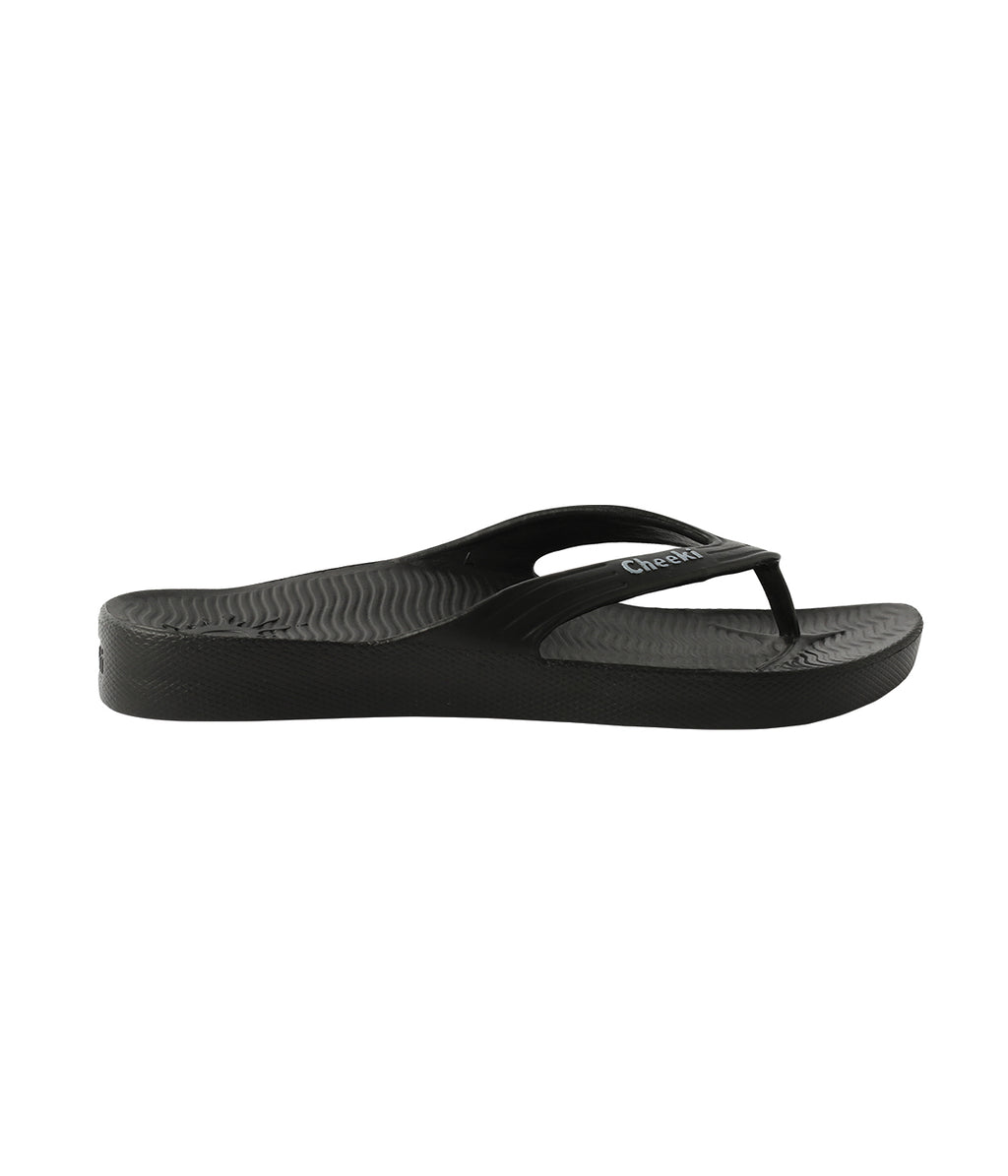 Cheeki Arch Support Thongs - Black
