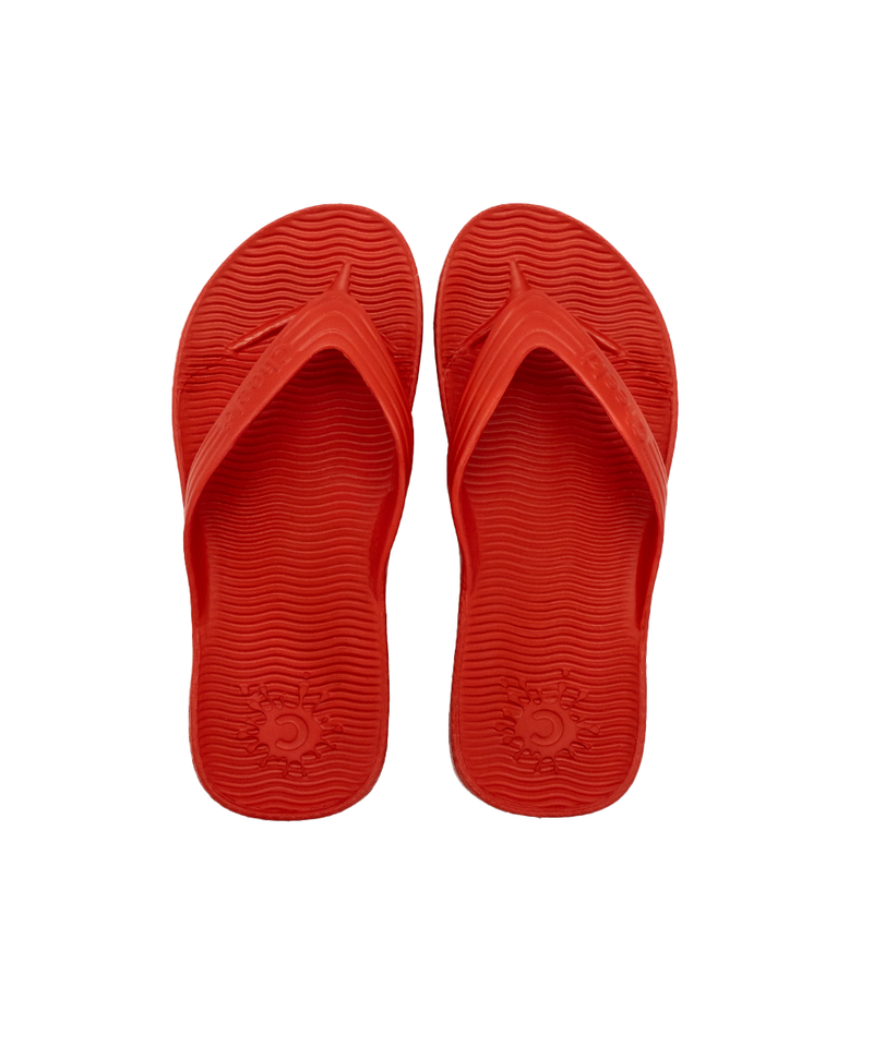 Kids Arch Support Thongs - Red